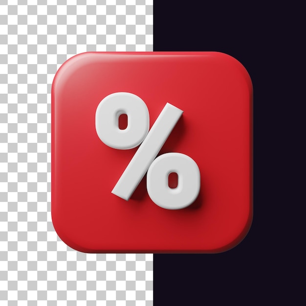 3D-Symbol-Prozentsatz-Symbol