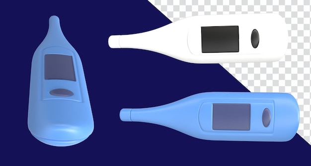 PSD 3d-symbol rendern illustration medizinisches termometer