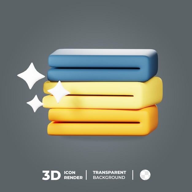 3d-symbol sauberes handtuch