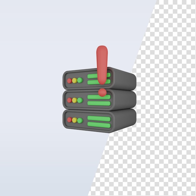 3D-Symbol-Serverwarnung