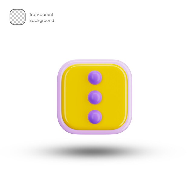 3D-Symbol und Symbol auf weißem Hintergrund. Modernes und minimalistisches Design. 3D gerenderte Abbildung