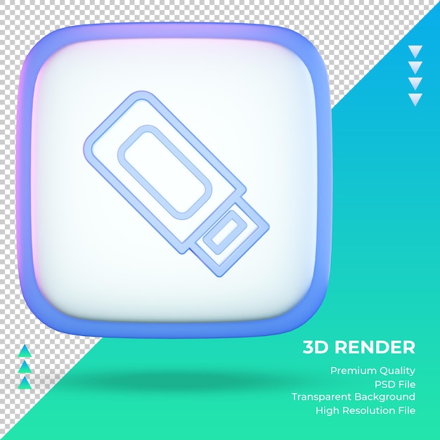 3D-Symbol Universität Marker Zeichen Rendering Vorderansicht
