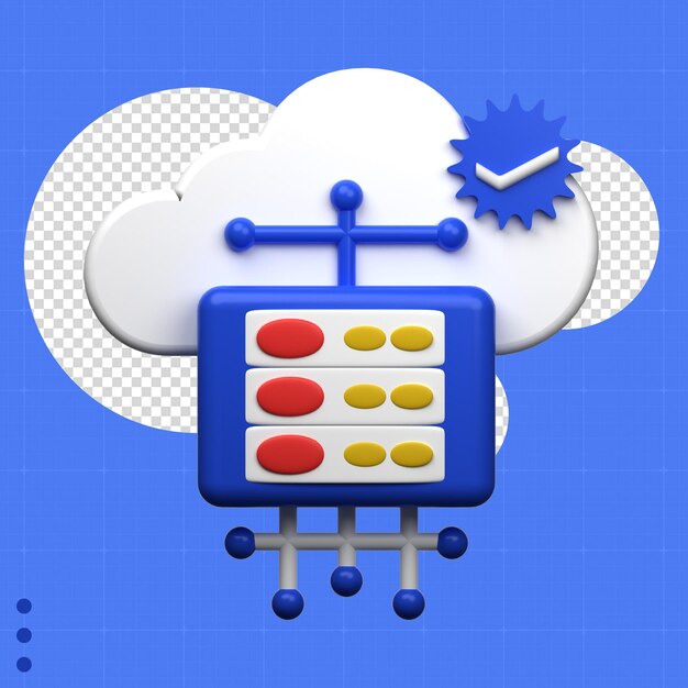 3D-Symbol verifiziertes Cloud-Server-Objekt