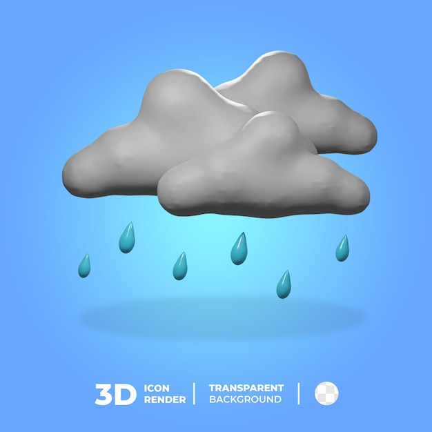 PSD 3d-symbol wetterregen