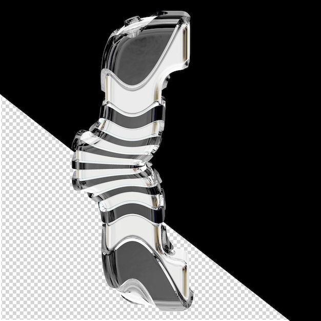 3d symbol with a zebra coloring