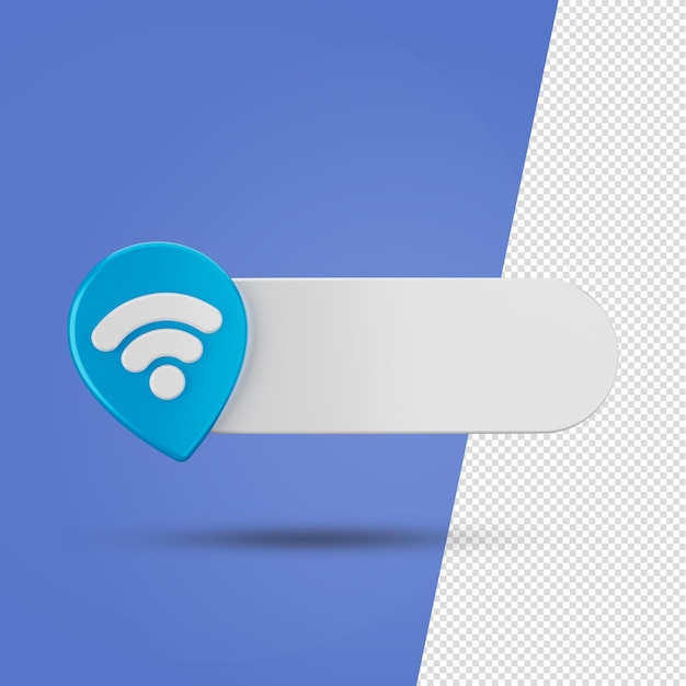 3D-Symbol WLAN-Orte WLAN-Anmeldung