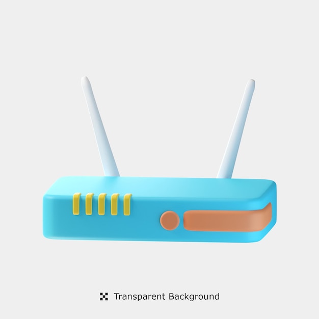 PSD 3d-symboldarstellung des routers