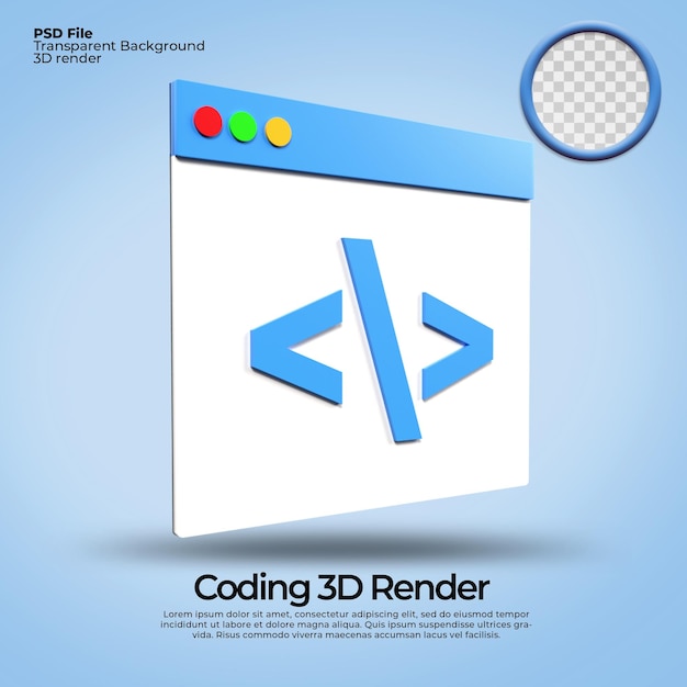 PSD 3d-symbole, die transparent codieren