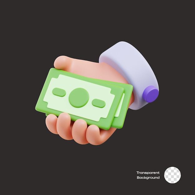 3D-Symbole für die Auszahlung von Bargeld