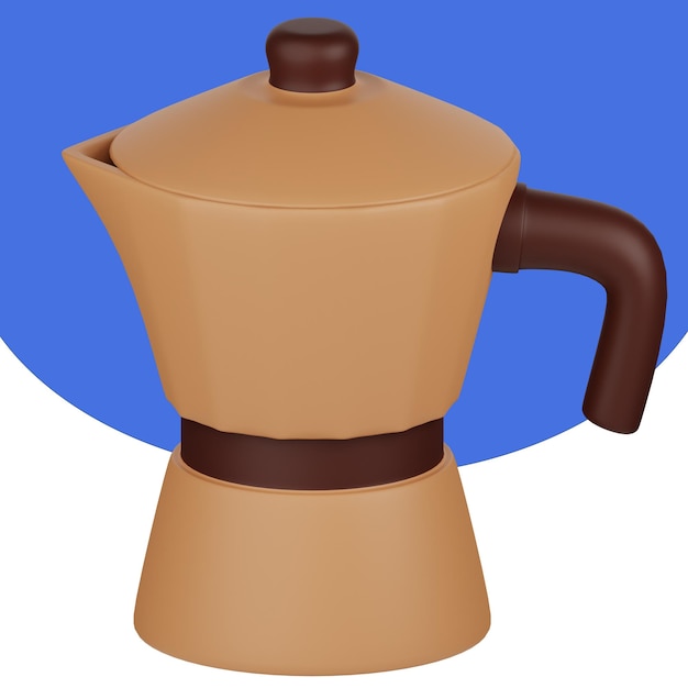 3d-symbolillustration kaffee-moka