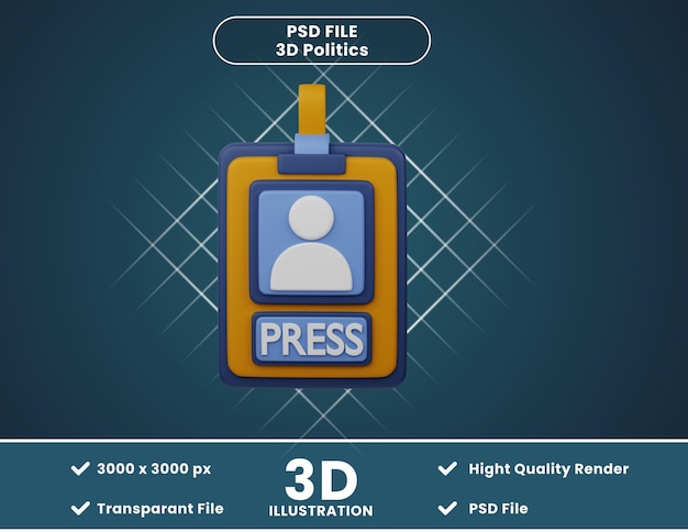 3d-symbolillustration presse-id