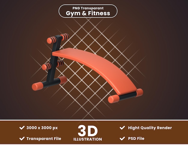 3d-symbolillustration sit-up-bank