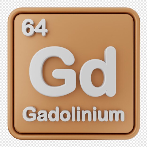 3d tabla periódica del gadolinio