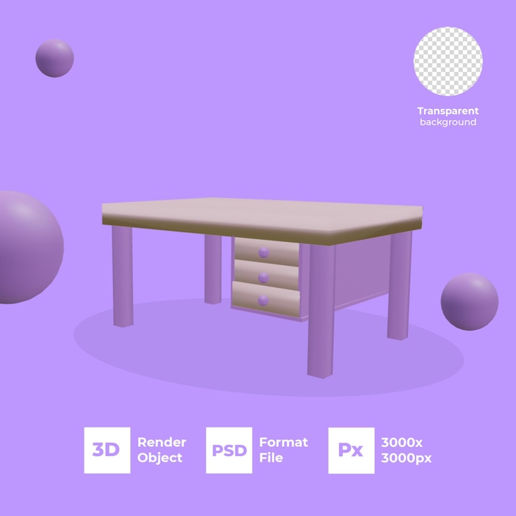 PSD 3d table