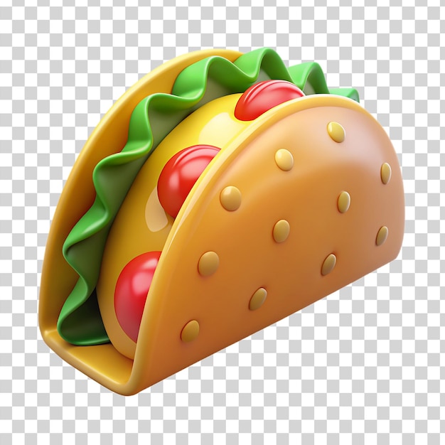 PSD 3d taco isolado em fundo transparente