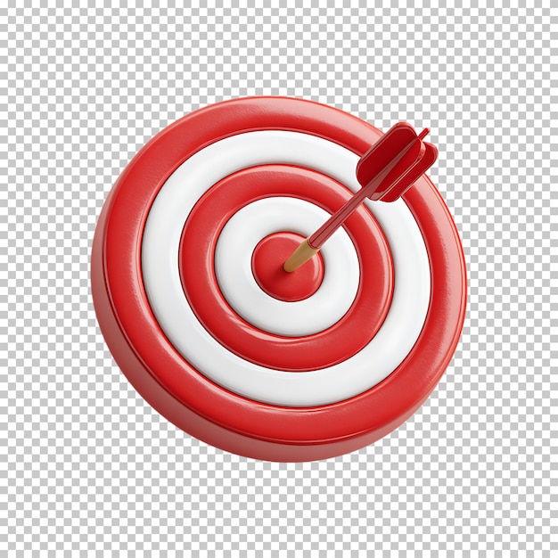 3D Target di cartoni animati con freccia