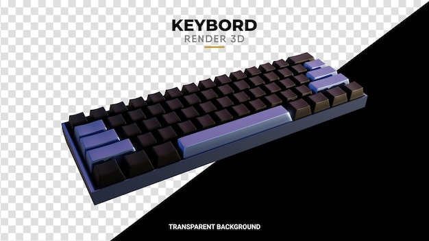 3D-Tastatur dunkel und rosa Textur in hoher Qualität rendern