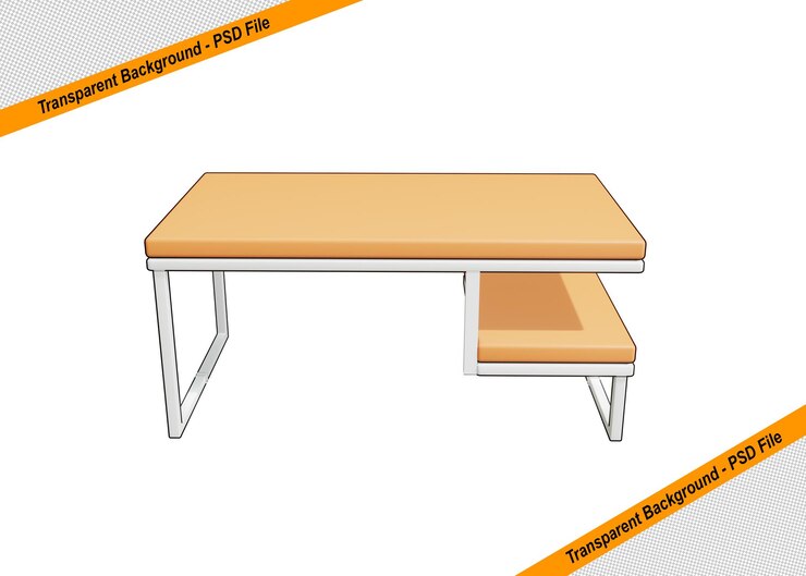 PSD 3d tavolo in legno icona oggetto isolato