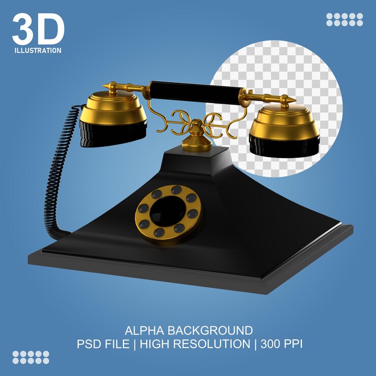 PSD 3d telepon
