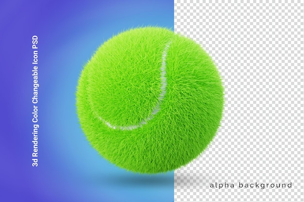 PSD 3d-tennisball oder cricketball