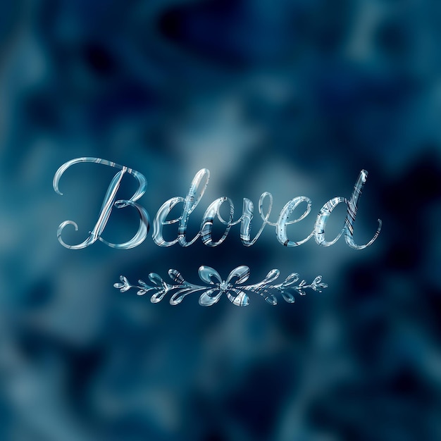 3d text design on metallic background arctic chill with titanium fluid appearance background displ