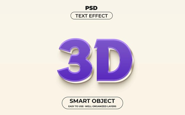 3d-text editierbarer 3d-texteffekt premium mit hintergrund