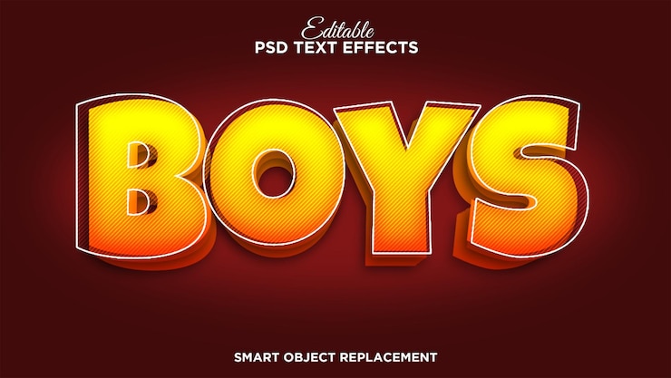 PSD 3d text effect