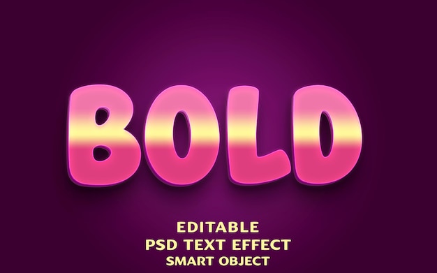 3D-Text-Effekt-Design in Fettdruck