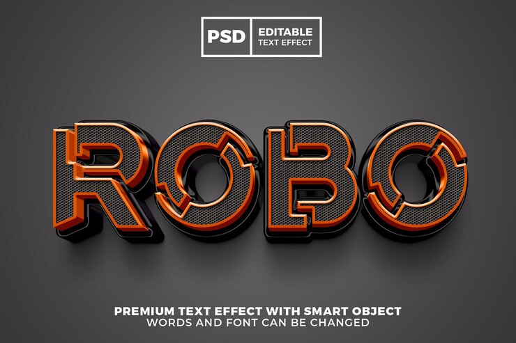 PSD 3d-text-effekt für psd-robo