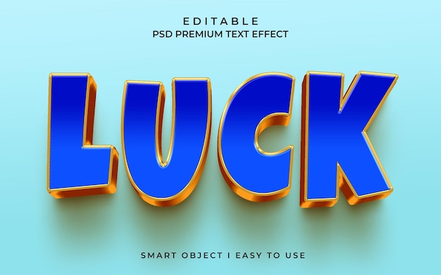 3D-Text-Effekt mit Glück