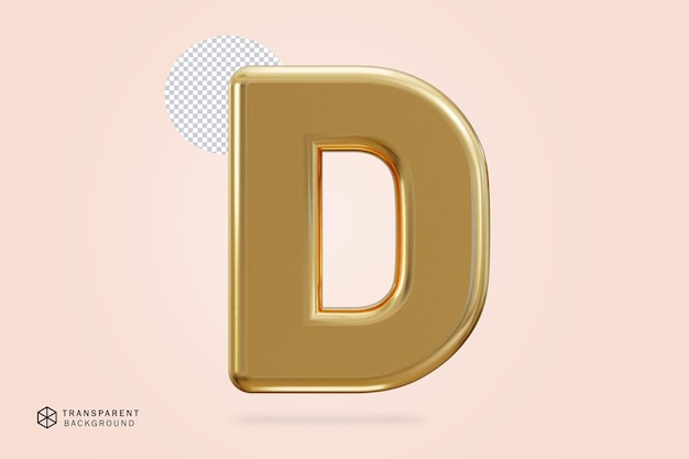 PSD 3d-text-effekt mit goldenem alphabet