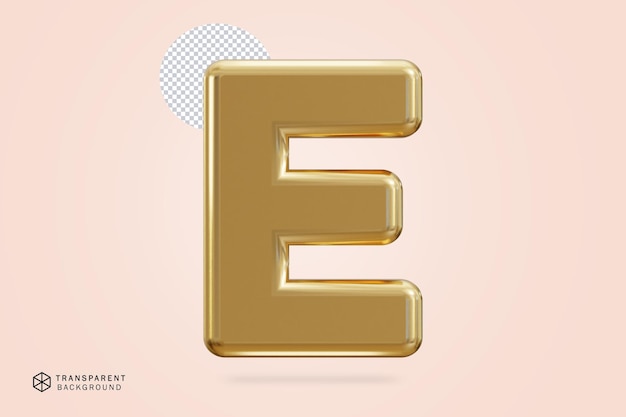 PSD 3d-text-effekt mit goldenem alphabet