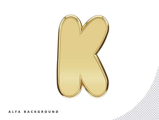 3D-Text-Effekt mit goldenem Alphabet
