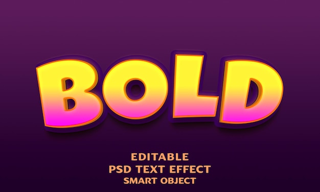 3D-Text-Effektentwurf in Fettdruck