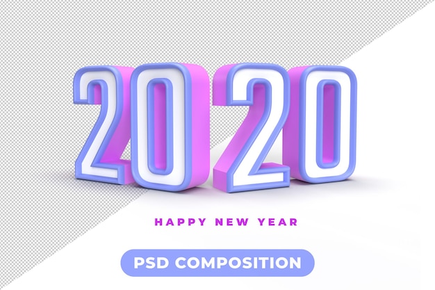 3D-Text Frohes neues Jahr 2022