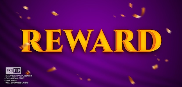 3d text reward custom text editable 3d style effect