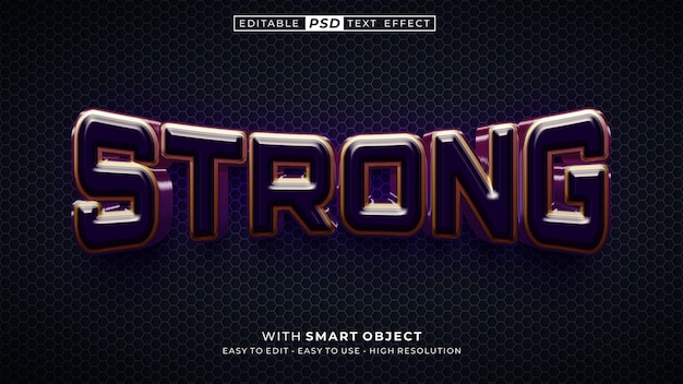 3D-Text Starker Texteffekt editierbarer Textstil