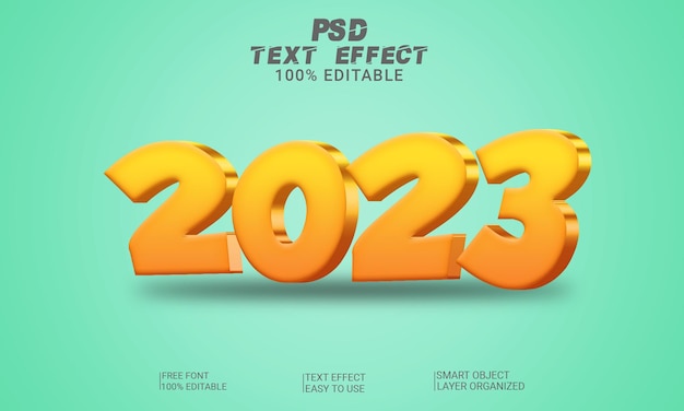 3d text style 2023 psd file full editable 3d text effects design