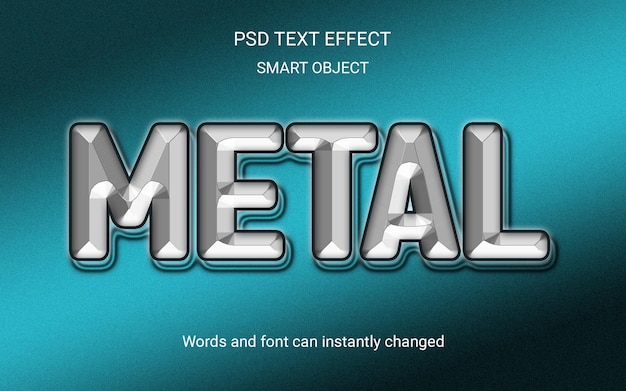 PSD 3d-texteffekt aus metall