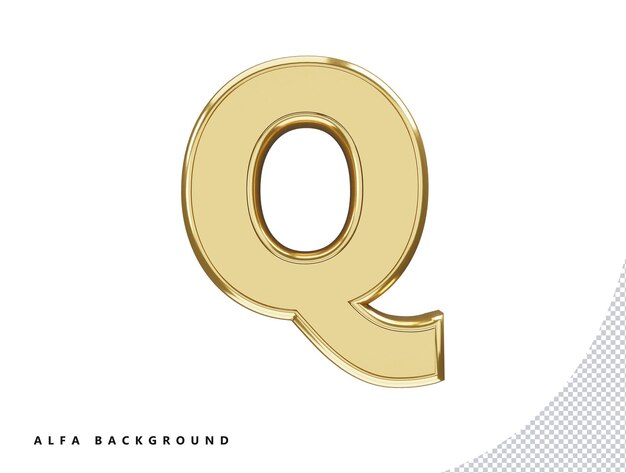3D-Texteffekt des goldenen Alphabets