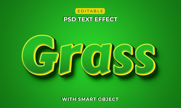 3d-texteffekt für grünes gras