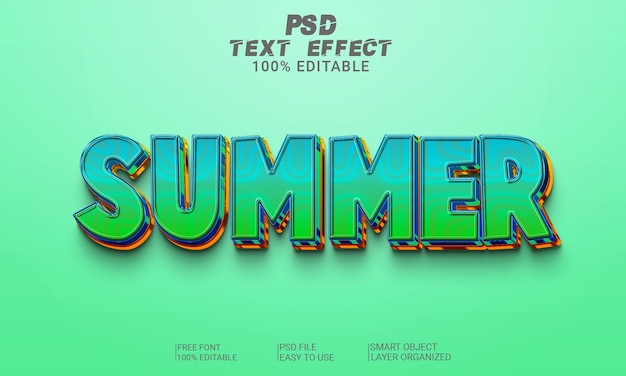 3D-Texteffekt-Sommer-PSD-Datei