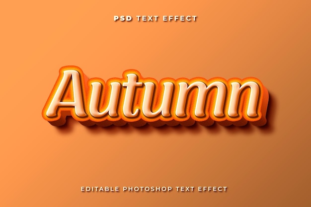 3d-texteffekt-vorlage für den herbst