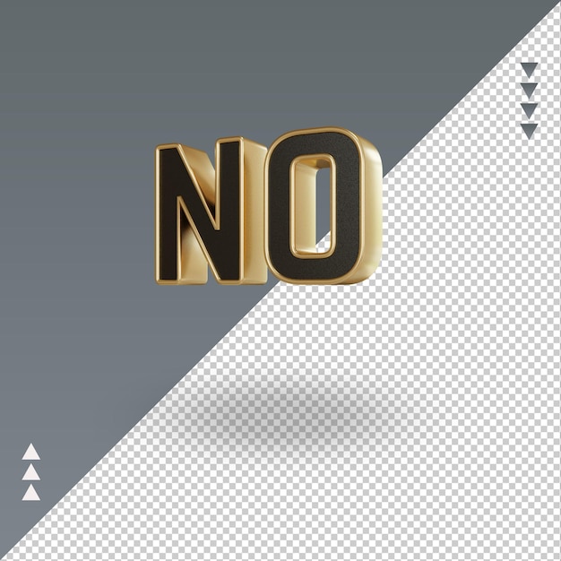 3d Sin texto en oro negro que representa la vista derecha