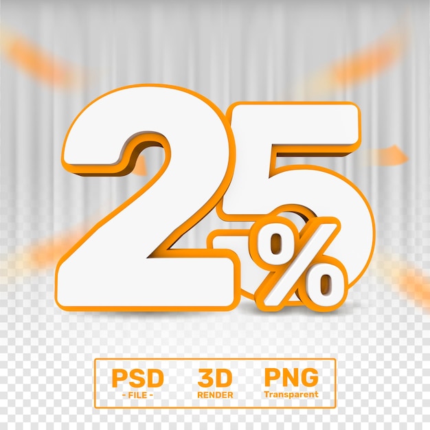 3D-Textwiedergabe 25 Prozent