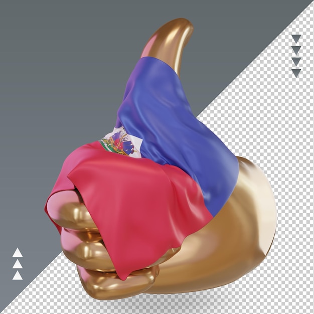 3d thumb Haiti flag rendering right view