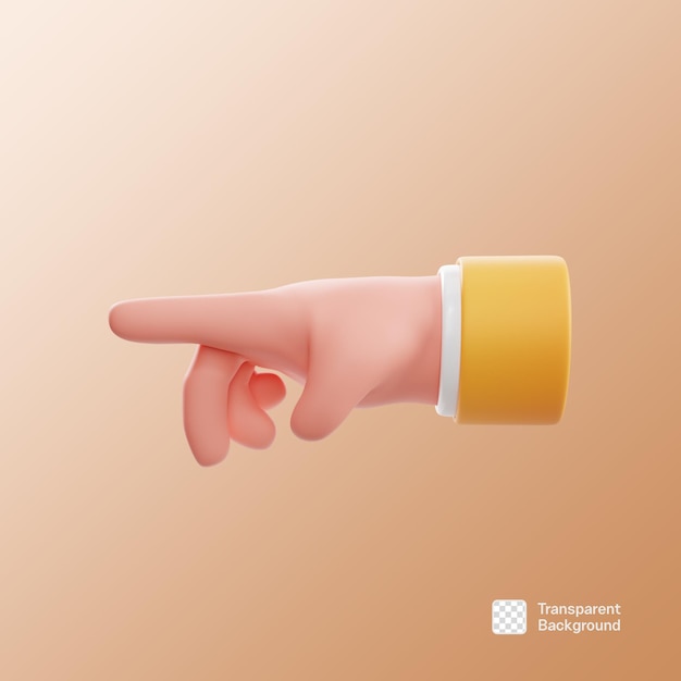 3D Thumbs Up Clapping Pointing Hand Gesture PNG Template