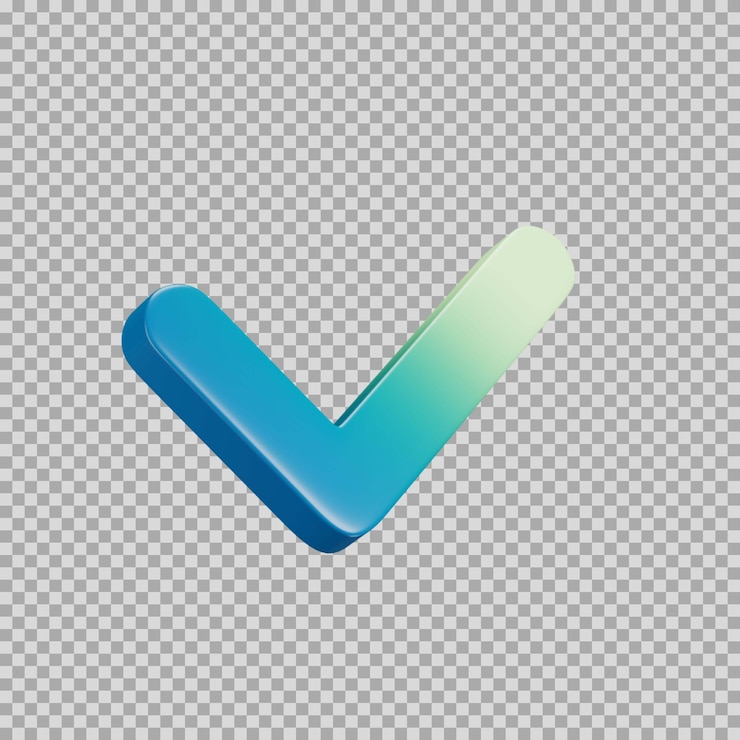 PSD 3d tick dynamic color icon