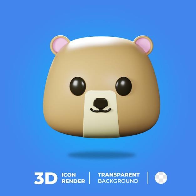 3D-Tiergesicht Bär