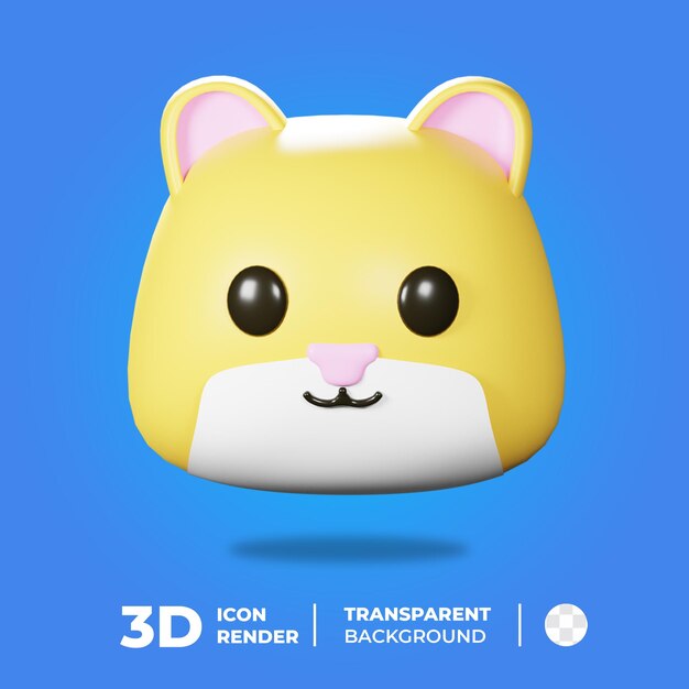 3d-tiergesicht katze